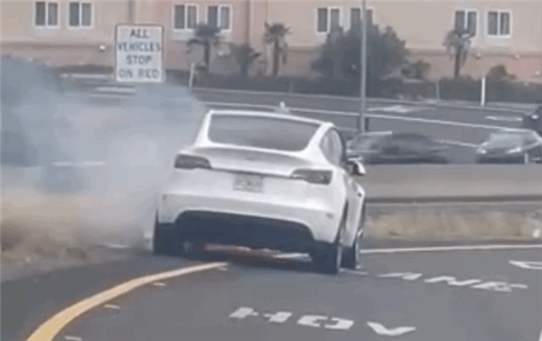 特斯拉Model Y路边起火完全烧毁 保险公司赔付一台新车
