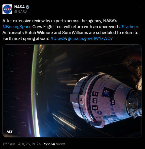 马斯克SpaceX救场！回地美滞留太空宇航员2025年2月搭龙飞船返回地球