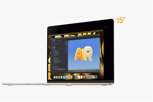 世界最薄15寸笔记本!苹果发布新款MacBook Air:M2处理器比Intel快12倍