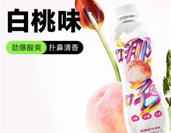 0糖0脂0卡 三种口味 哪吒气泡水1.66元/瓶史底