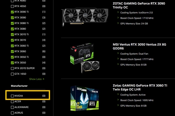 RTX 30公版显卡突然集体消失！刚刚降价40％