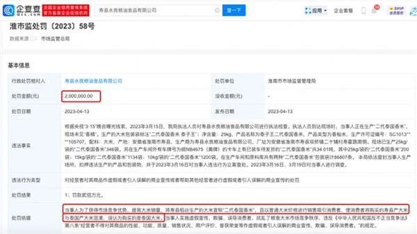 央视3·15曝光的假泰国香米厂商被罚200万:用香精勾兑