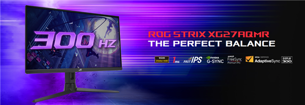 ROG推出新款XG27AQMR显示器:2K Fast IPS、300Hz刷新率