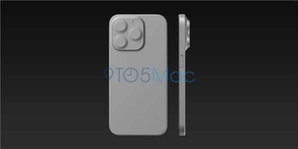 iPhone 15 Pro CAD渲染图对比iPhone 14 Pro:改用USB C端口、相机更凸起、边框更窄