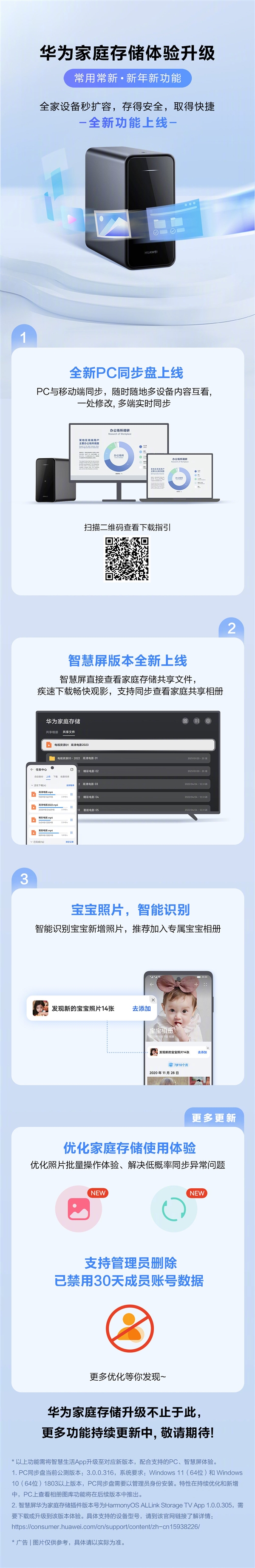 华为家庭存储功能大升级:支持多端同步、智慧屏版本等