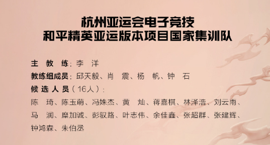 官宣!《英雄联盟》亚运国家集训队名单公布:JackeyLove等入选