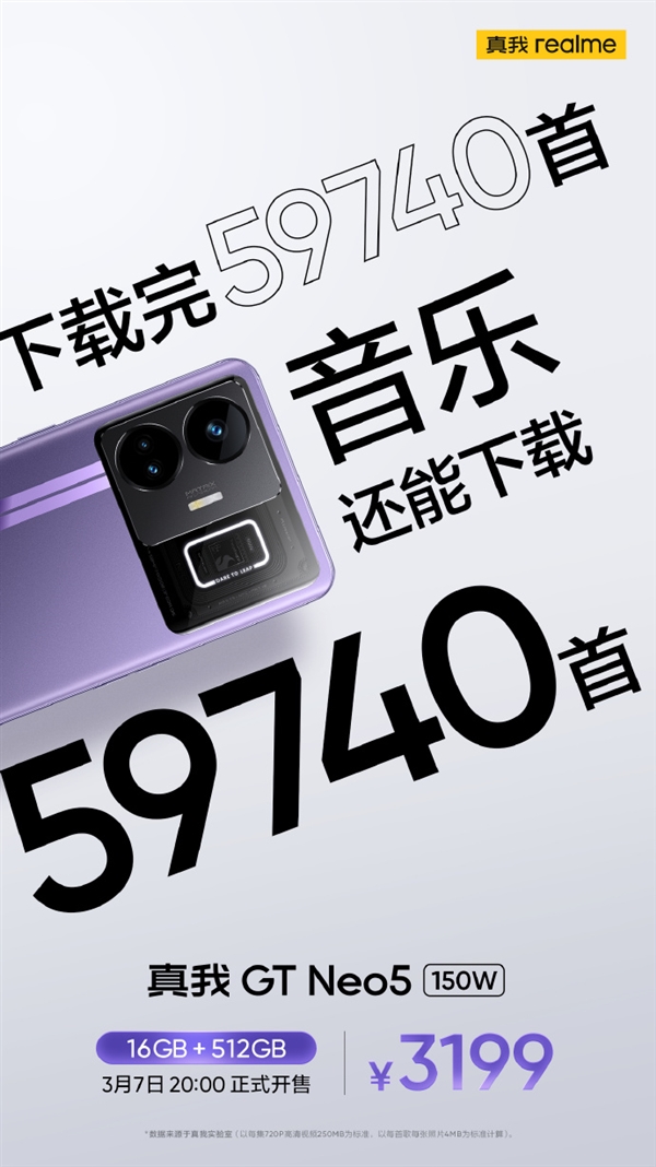 卷起来!真我GT Neo5 16+512GB大内存版明日首销:3199元