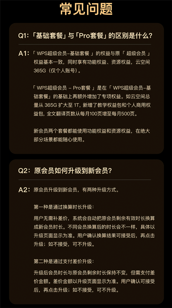 WPS推全新会员体系：Pro套餐248元/年 可免费升级