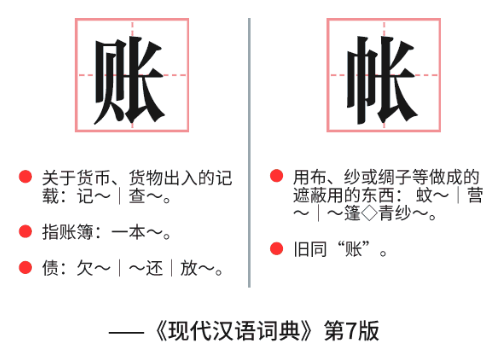 “账”与“帐”很多人分不清！微博、豆瓣等已改“帐号”为“账号”