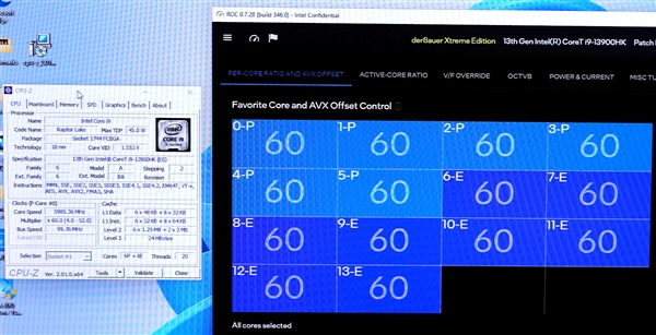Intel秘密工具首次公开:6大8小14核心全部超到6.0GHz!