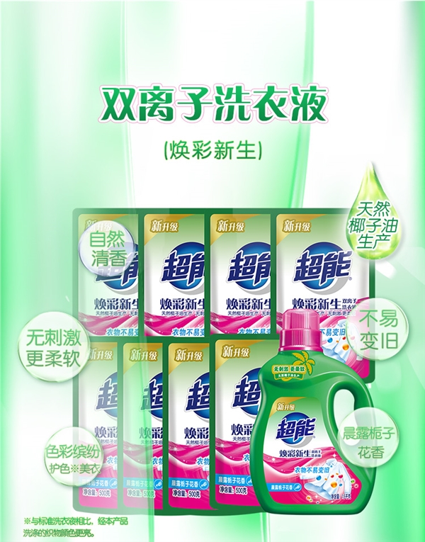 手慢真无了!超能洗衣液大促:11斤只39.9元