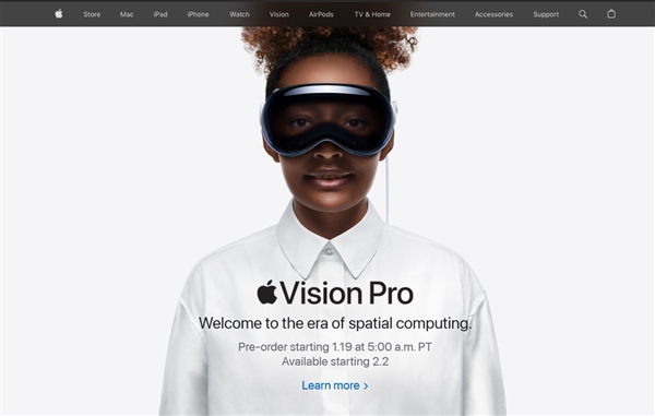3499美元起！苹果Vision Pro美国官网上架：1月1