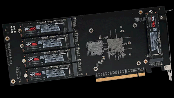 PCIe 4.0扩展卡问世!主板能多插21块M.2 SSD了:168TB容量的“大房子”