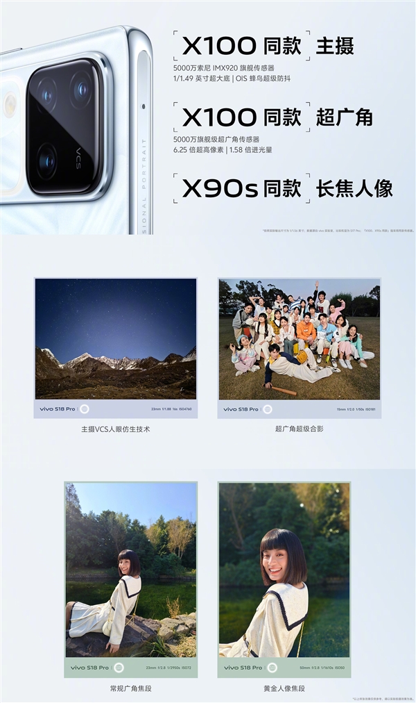 X100同款旗舰主摄加持！vivo S18 Pro发布：3199元起