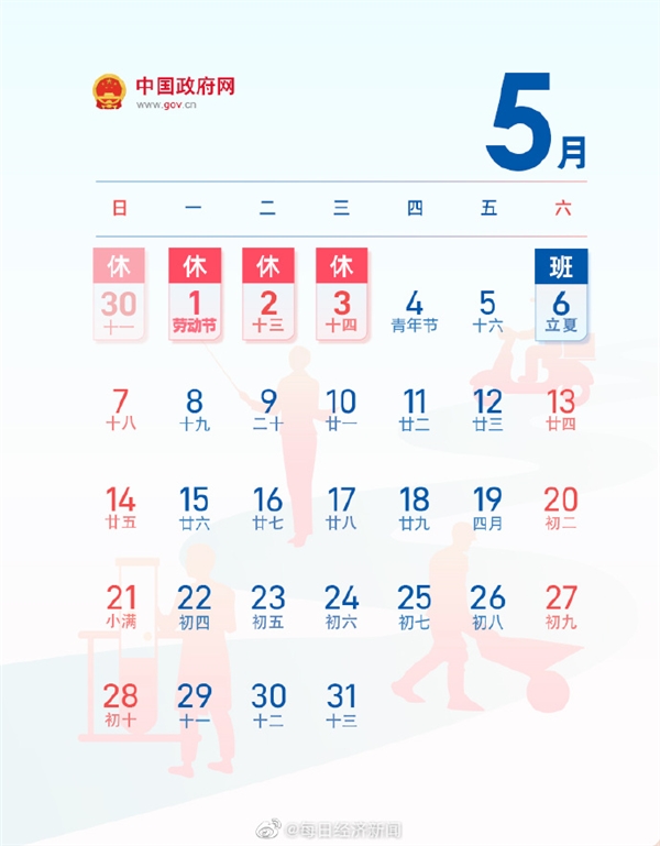 今年五一劳动节放假连休5天：高速免费 有民宿价格翻5倍