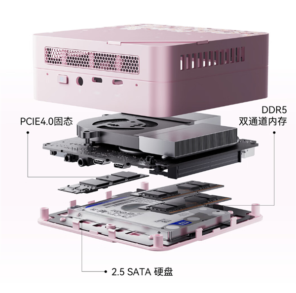 2499元 铭凡推出樱花限定版UM773 SE迷你主机：锐龙7735HS八核U