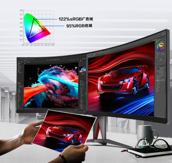 9999元 AOC新款44.5英寸带鱼屏上架：165Hz VA面板