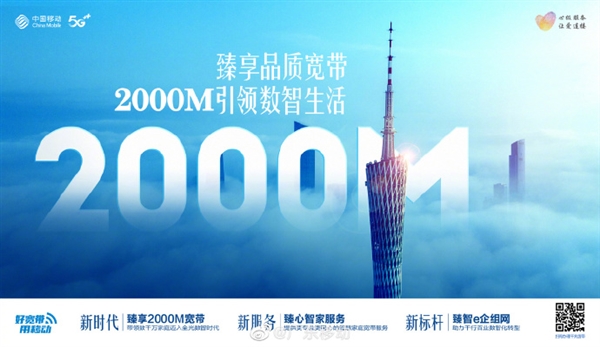 200元每月!中国移动加大推广2000M宽带:网速飞快