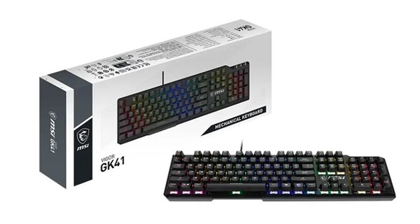 微星推出VIGOR GK41系列机械键盘：凯华红轴 100%防鬼键设计