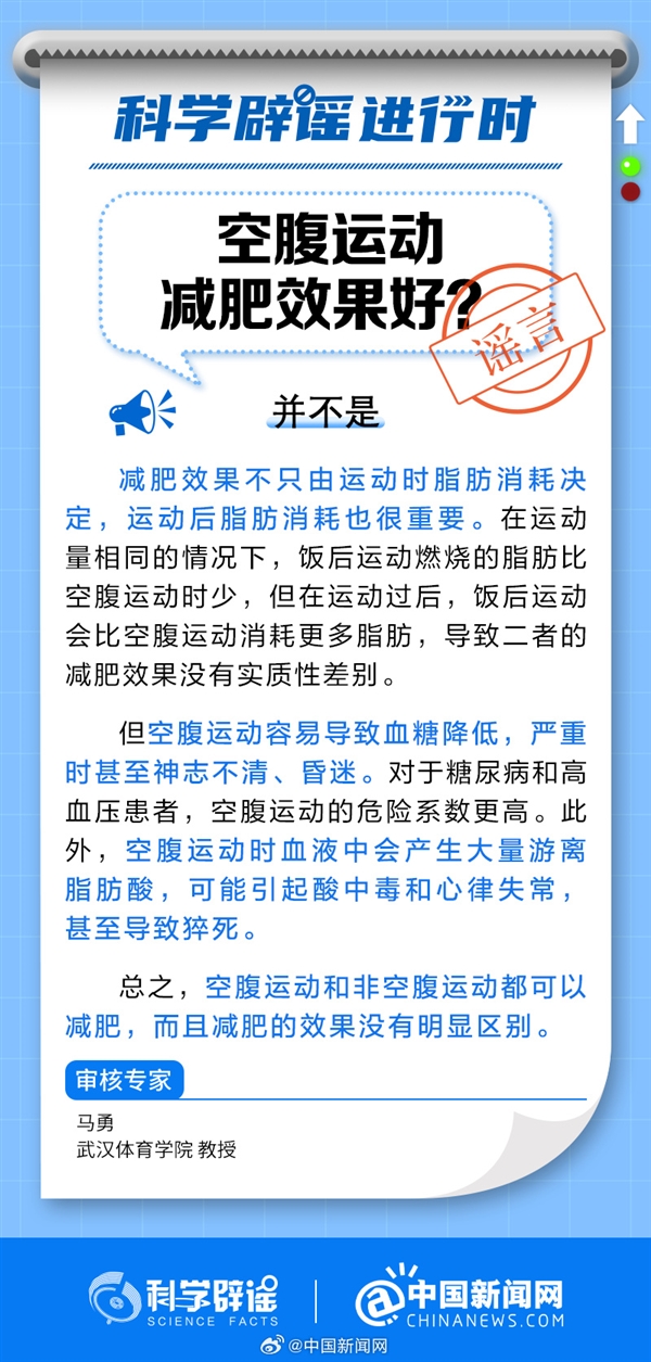 被骗多年！空腹运动减肥效果更好吗：终于知道答案