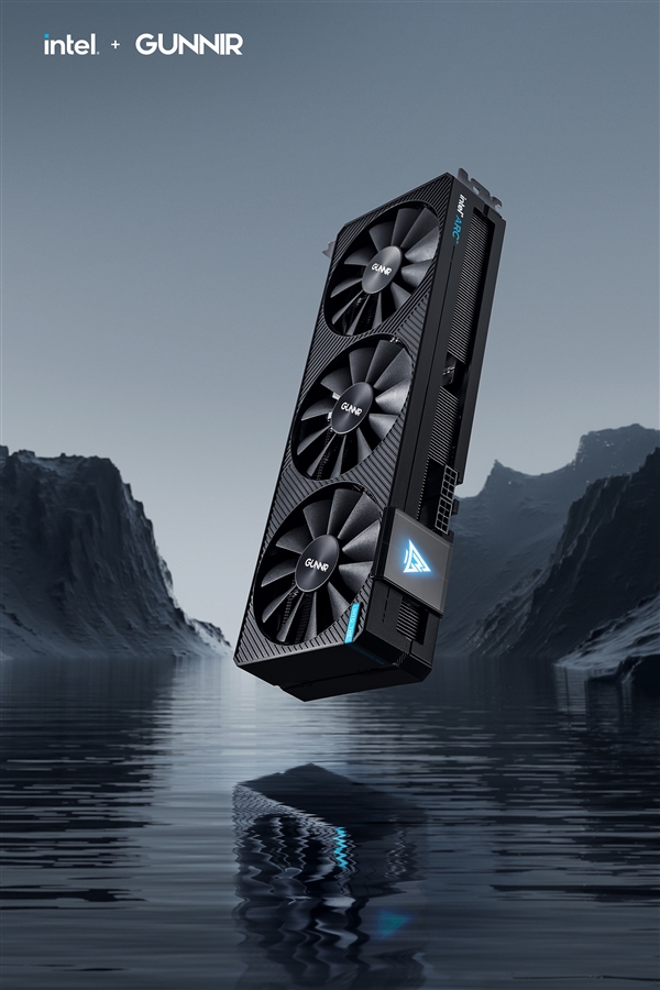 蓝戟Intel Arc A750显卡官方美图：霸气十足 蓝灯诱惑