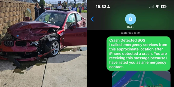 宝马跟宝马撞车！iPhone 14车祸检测功能救了司机一命