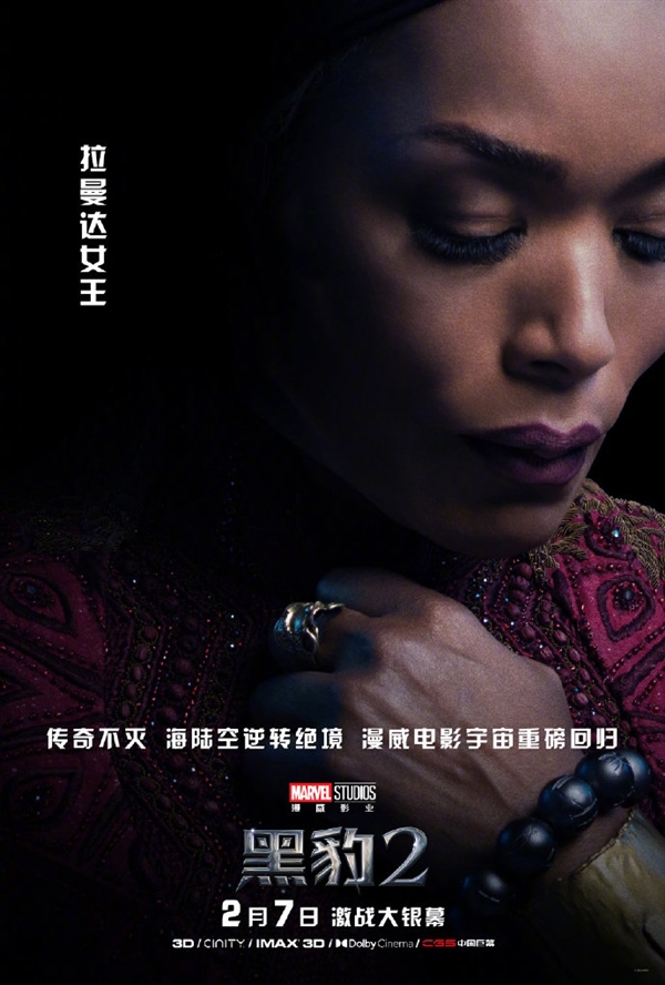 《黑豹2》中国角色海报发布：全员黑色皮肤 2月7日上映