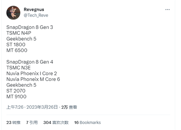 抛弃ARM架构!高通骁龙8 Gen4曝光:多核性能超苹果M2